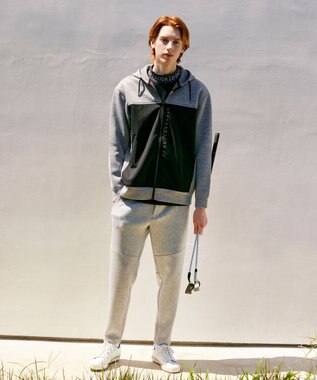 23区GOLF 【23Fondation/MEN】ニットパーカー ライトグレー系