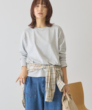 AMERICAN HOLIC クルーネックスクエアヘムプルオーバー Light Gray Mixture