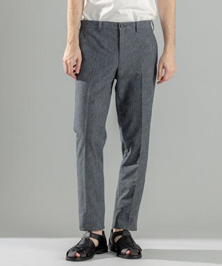 新柄【洗える/ストレッチ/シワになりにくい/セットアップ対応可】クールドッツストレッチ テーパードパンツ / CITY