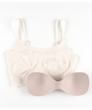 WACOAL 【GOCOCi ゴコチ】 ノンワイヤー ハーフトップ 伸びのよい素材を使用 ムレにくく快適 フラット仕上げ ホックなし ブラトップ レディース CGG220 /ワコール アイボリー