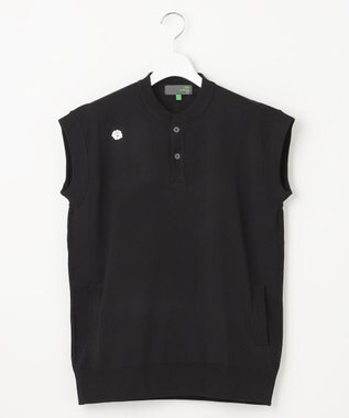 PW CIRCULUS 【WOMEN】バックメッシュ ニットベスト ゴルフウェア レディース ブラック系