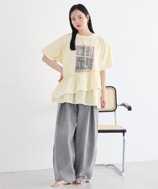 earth music&ecology タックバルーンデニム Black