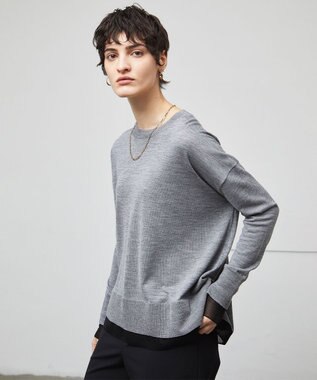 BEIGE， 【洗える】LA MONNAIE / クルーネックニット Md Gray