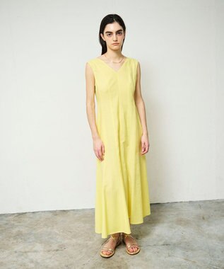 GRACE CONTINENTAL トリアセリネンフレアマキシ イエロー