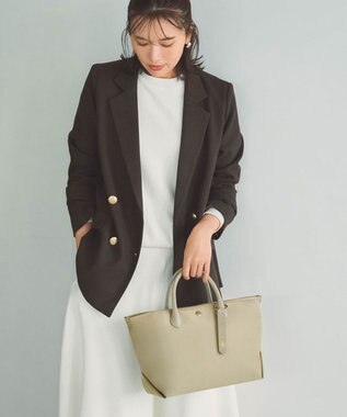 TOPKAPI 【Breath TOPKAPI】ナイロン レザーハンドル シンプル ミニ トートバッグ / 軽量 グレージュ