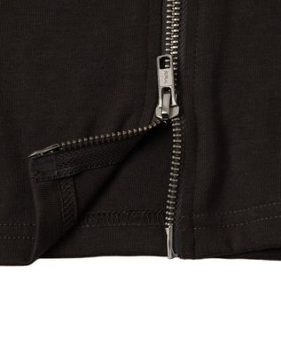 WEGO スターロゴ半袖ジップパーカー ダークグレー