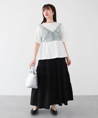 Green Parks ・SUGAR SPOON メローティアードスカート Black