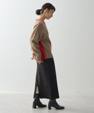 AMERICAN HOLIC 配色ニットポコポコプルオーバー Mocha