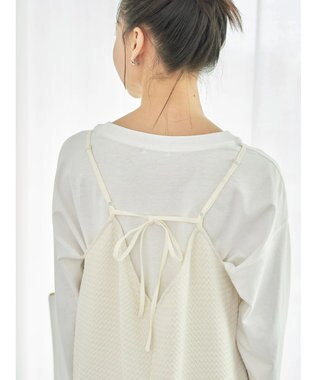 earth music&ecology なみなみ柄キャミワンピース Ivory