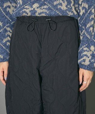 Green Parks キルティングカーブパンツ Black