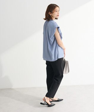 Green Parks ・ＥＬＥＮＣＡＲＥ　ＤＵＥ　ボウタイフレンチブラウス Blue