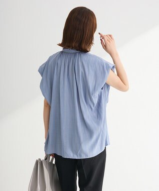 Green Parks ・ＥＬＥＮＣＡＲＥ　ＤＵＥ　ボウタイフレンチブラウス Blue