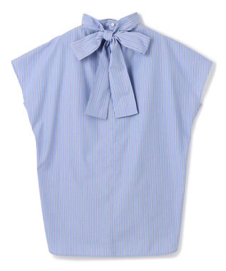 uncrave THOMAS MASON ボウタイブラウス ブルーストライプ