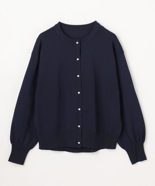 ANY スプリングカラーニットカーディガン ネイビー