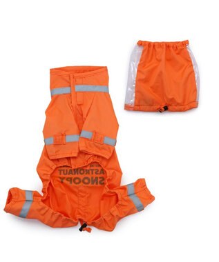 PET PARADISE スヌーピー レインコート 《アストロノーツ》 中型犬 大型犬 オレンジ