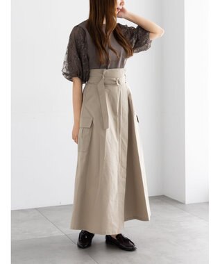 Te chichi レースバルーンスリーブニット ブラウン