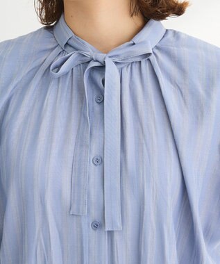 Green Parks ・ＥＬＥＮＣＡＲＥ　ＤＵＥ　ボウタイフレンチブラウス Blue