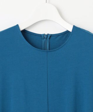 23区 【洗える】ALBINIコーコラン タックスリーブ ワンピース ブルー系