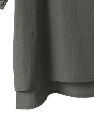 YECCA VECCA レースMIXドルマンブラウス Blue