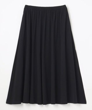 NAVE 【Nave 　洗える・接触冷感】ジャージースリットスカート ブラック系