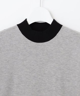 23区GOLF 【WOMEN】レーヨンストレッチカラーブロックニット ライトグレー系