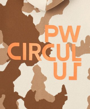 PW CIRCULUS 【WOMEN】ピント柄 ジップアップニットフーディ