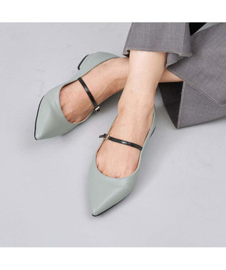 MODE ET JACOMO <carino>【レイン対応】配色ベルトメリージェーン