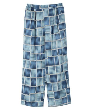 Green Parks イージー柄パンツI Blue