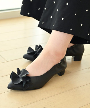 nouvelleRobe Oū 新色追加【本革・高反発】Ruffles ポインテッドトゥ ヒールパンプス