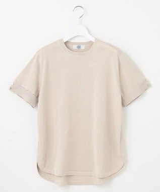 J.PRESS LADIES L 【洗える】COTTON POLYESTER 袖ボタン ニット ベージュ系