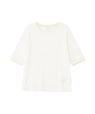 AMERICAN HOLIC シアーリブ配色プルオーバー Off White