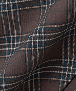 ANY SIS 【洗える】サイドプリーツチェックフレア スカート ブラウンチェック