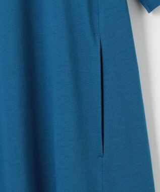 23区 【洗える】ALBINIコーコラン タックスリーブ ワンピース ブルー系