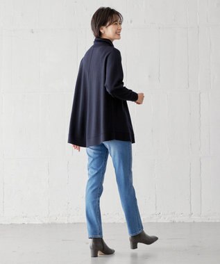 J.PRESS LADIES S 【WEB限定カラーあり・洗える】EASY WOOL チュニック ニット ネイビー系