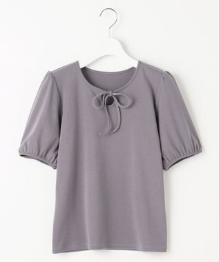 Feroux リボンアクセント Ｔシャツ グレー系