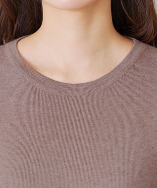 Tiaclasse 【選べる着丈・洗える】 ニットワンピース 膝丈：モカ