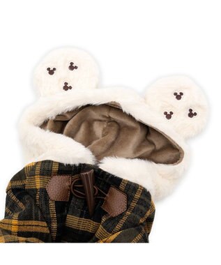 PET PARADISE ディズニー ミッキーマウス チェックコート 小型犬 カーキ×ホワイト