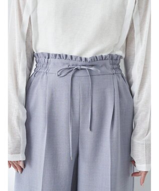 earth music&ecology リネンライクワイドパンツ Grayish Blue