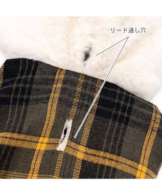 PET PARADISE ディズニー ミッキーマウス チェックコート 小型犬 カーキ×ホワイト