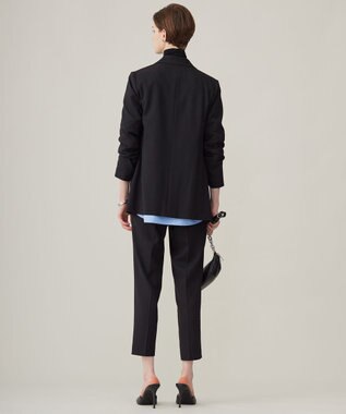 ICB L ウール2WAYストレッチ ダブルブレストジャケット ブラック系