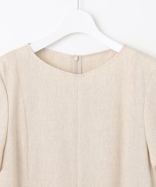 自由区 【カタログ掲載・接触冷感・UVカット・洗える】リネンミックスツィル ワンピース サンド