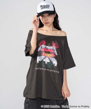 WEGO 別注MetallicaオフショルビッグT 柄2