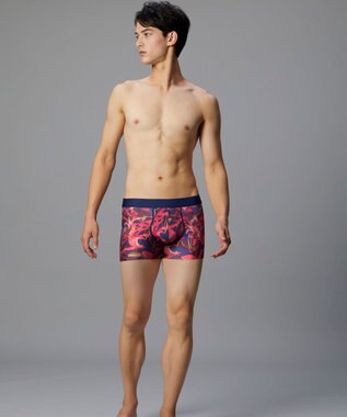 WACOAL MEN WACOAL MEN ボクサーパンツ 【気持ちいいパンツ】 動いてもズレにくい フロントの安定性・快適性 前閉じ 下着 メンズ WT3439 /ワコールメン レッド×コン