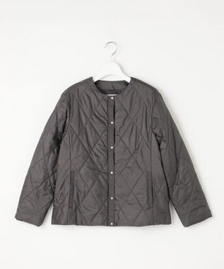 J.PRESS LADIES 【洗える】高密度タフタ キルティング ショート コート グレー系