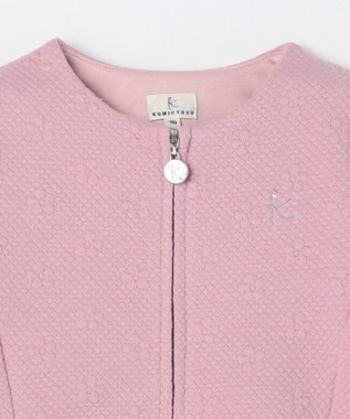 組曲 KIDS 【90-100㎝】フラワーキルト パーカー ラベンダー