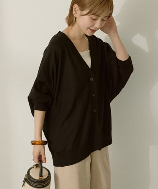 AMERICAN HOLIC 【先行予約】【WEB限定】UVカットドルマンカーディガン Black