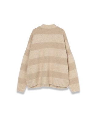 JOSEPH ブラッシュドストライプカーディガン Powder