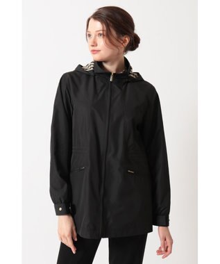 DAKS フーデッドライトタフタブルゾン