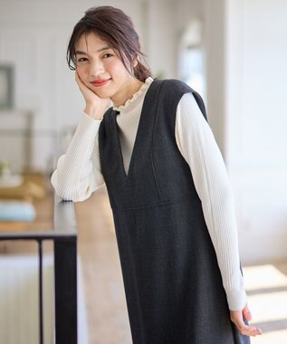 ANY 【洗濯機可】ウォームニットフリルプルオーバー オフ