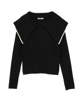 earth music&ecology ビックカラーオフショルニットプルオーバー